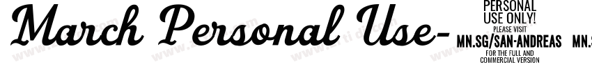 March Personal Use字体转换